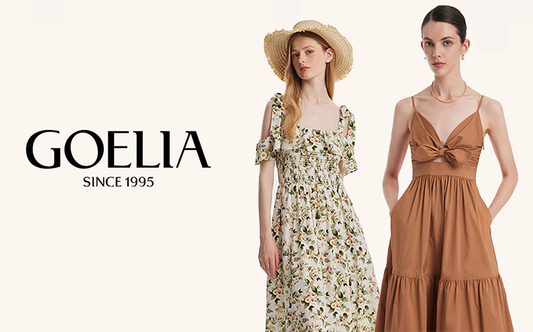 a lady in maxi floral printed dress and a lady in brown v-neck maxi dress