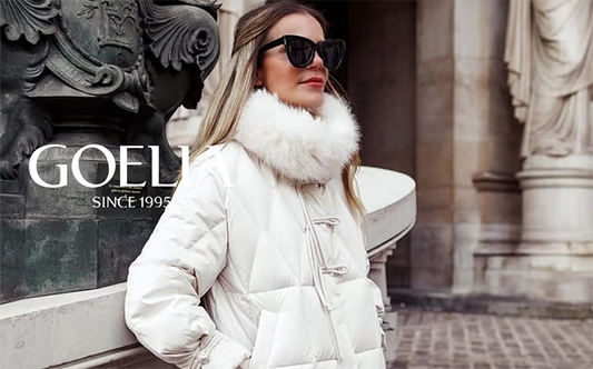 a lady wears a white quilted jacket 