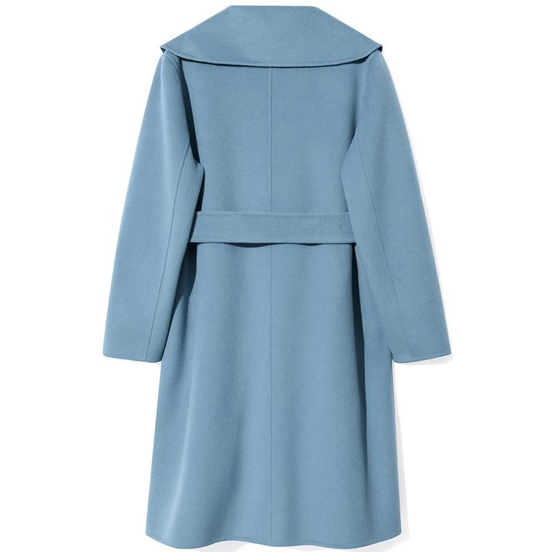 Pure Double-Faced Wool Lapel Women Coat GOELIA