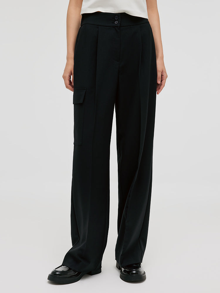 Loose Straight Women Pants With Pockets GOELIA