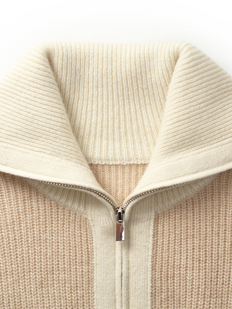 Cashmere Stand Collar Women Cardigan GOELIA