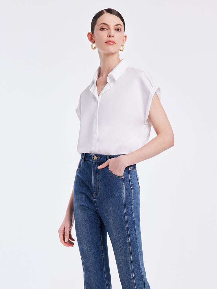 Short Sleeve White Shirt GOELIA