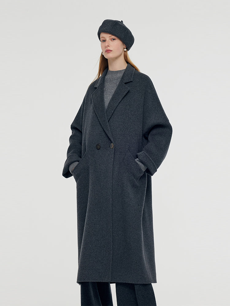 Wool Longline Unisex Overcoat GOELIA