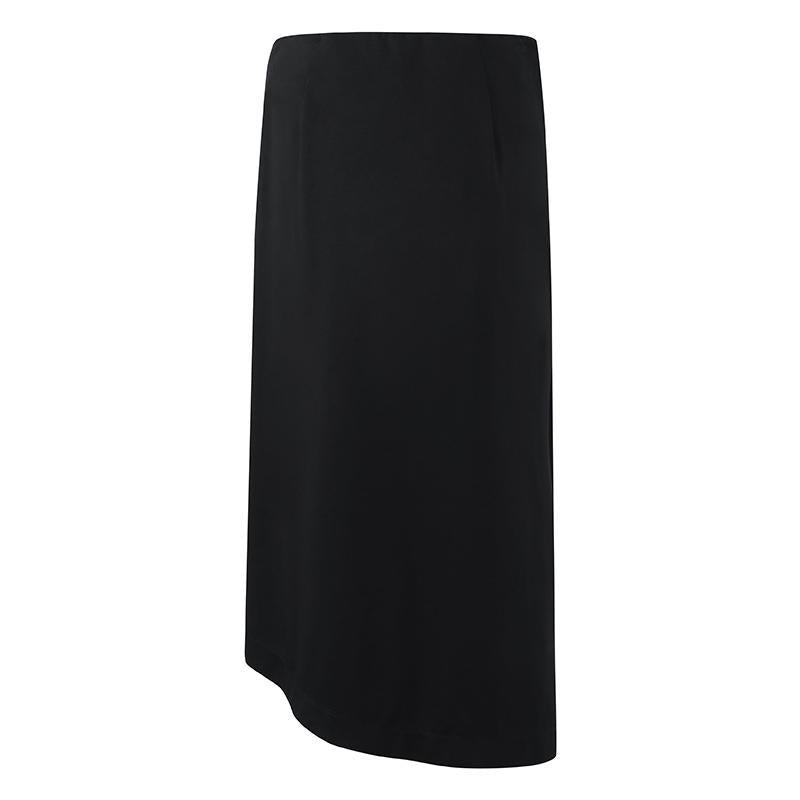 Knitted Ruched Asymmetric Hem Skirt GOELIA