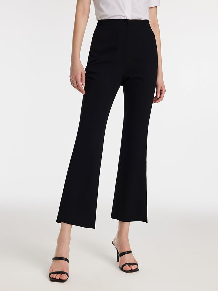 Acetate Micro-Flared Ankle Length Women Pants – GOELIA