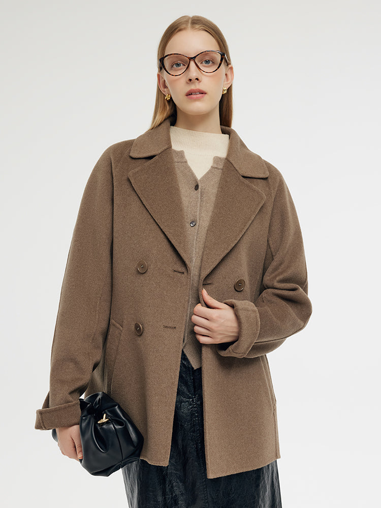 Wool Cashmere Women Wrap Coat GOELIA