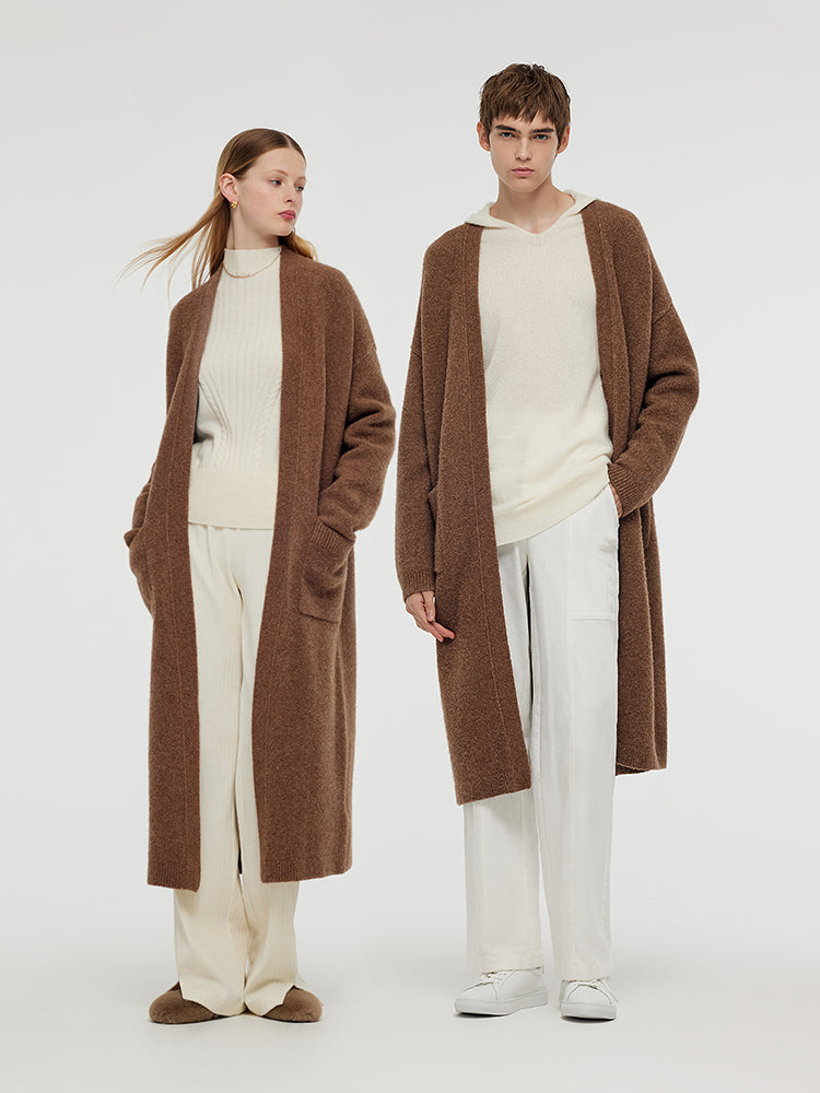 Wool Yak Blend Unisex Long Cardigan GOELIA