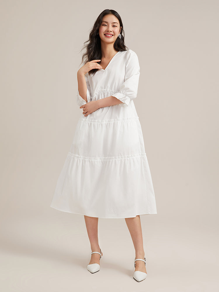 V-Neck 
Detachable Bowknot Maxi Dress GOELIA