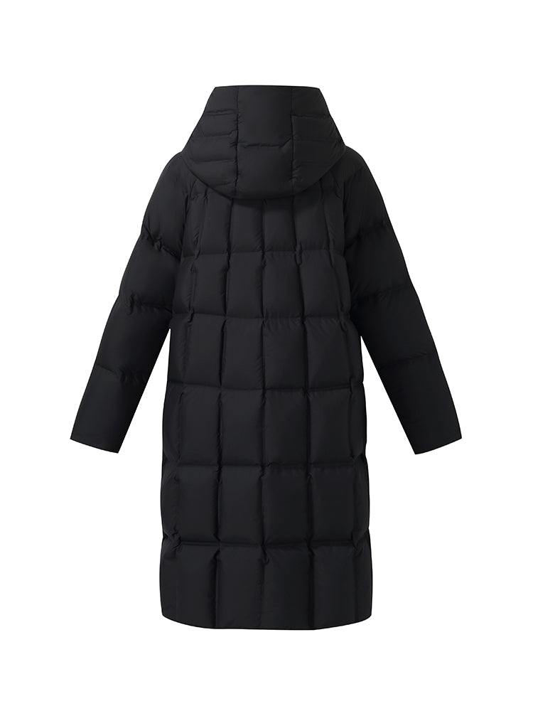 New Chinese-Style Button Hooded Goose Down Coat GOELIA