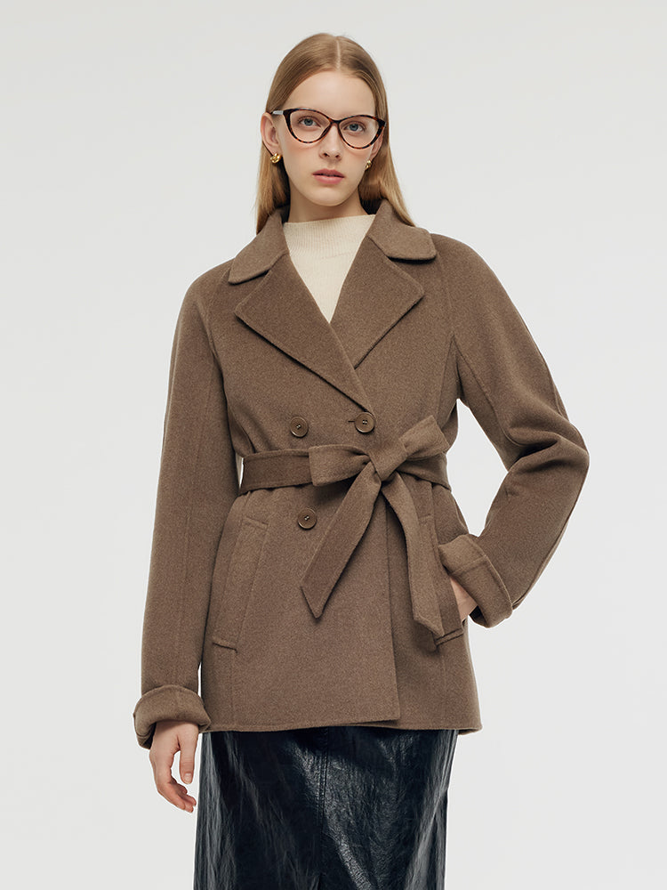 Wool Cashmere Women Wrap Coat GOELIA