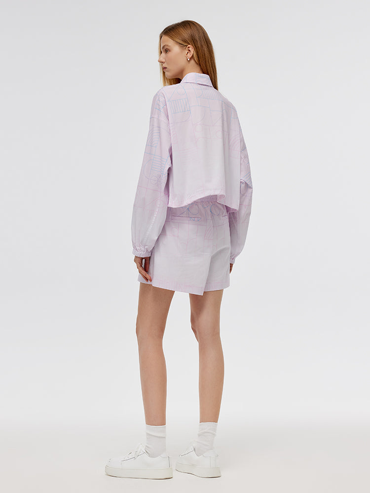 GOELIA X CHRISTINE PHUNG Crop Jacket And Shorts Two-Piece Set GOELIA