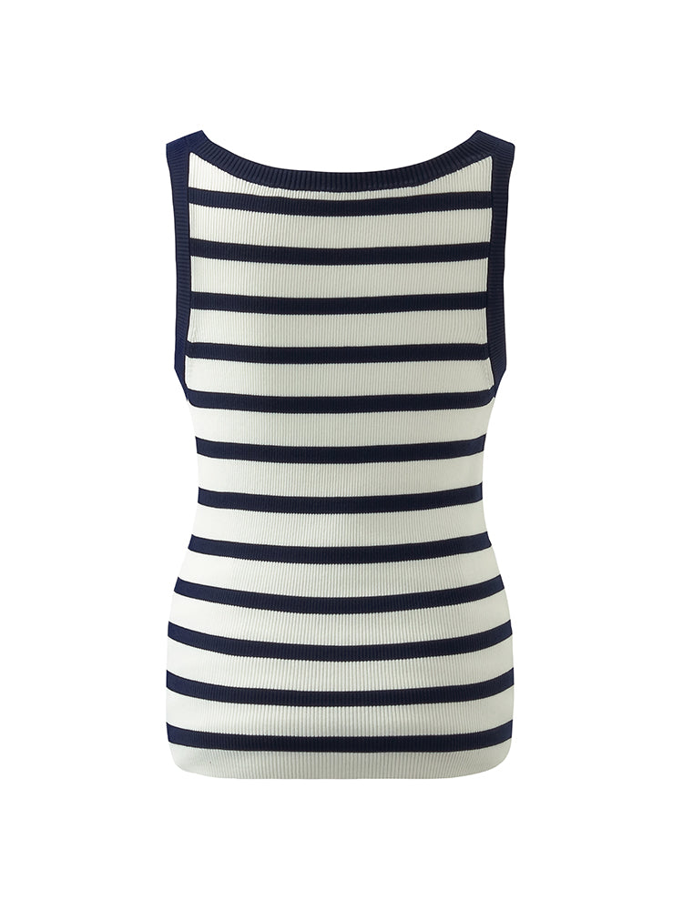 Striped Knitted Women Tank Top GOELIA