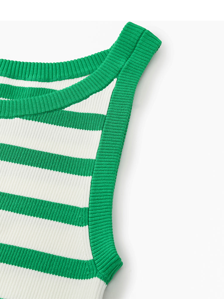 Striped Knitted Women Tank Top GOELIA