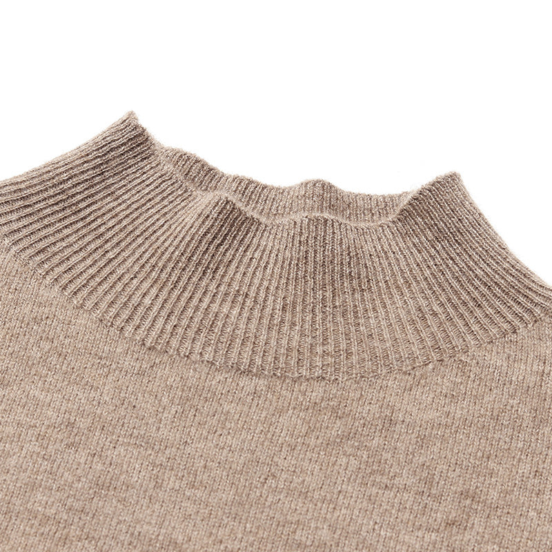 Cashmere Mock Neck Women Sweater – GOELIA