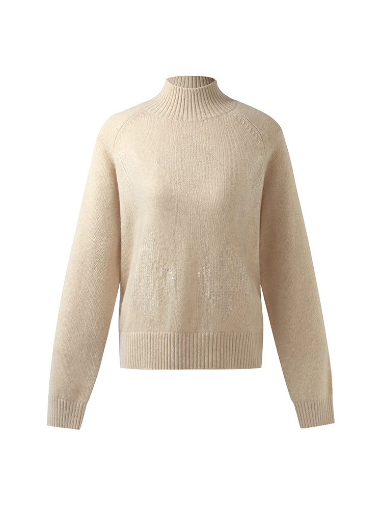 Cashmere Sequins Women Sweater GOELIA