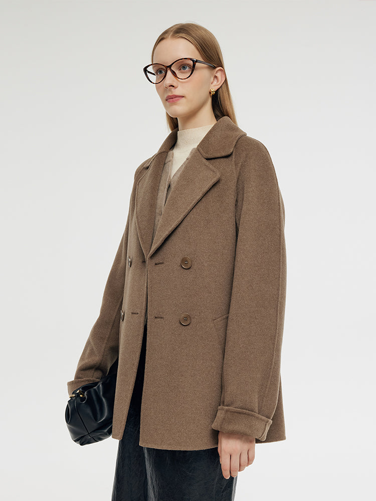 Wool Cashmere Women Wrap Coat GOELIA