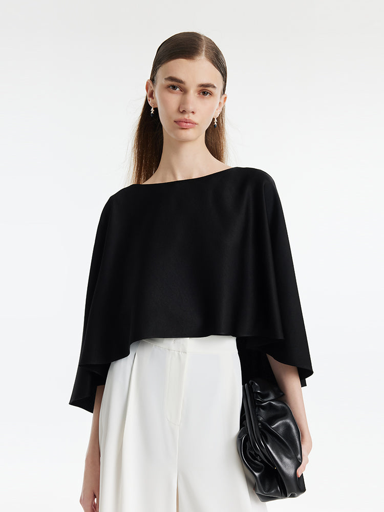 Triacetate Reversible Cape-Style Women Top – GOELIA