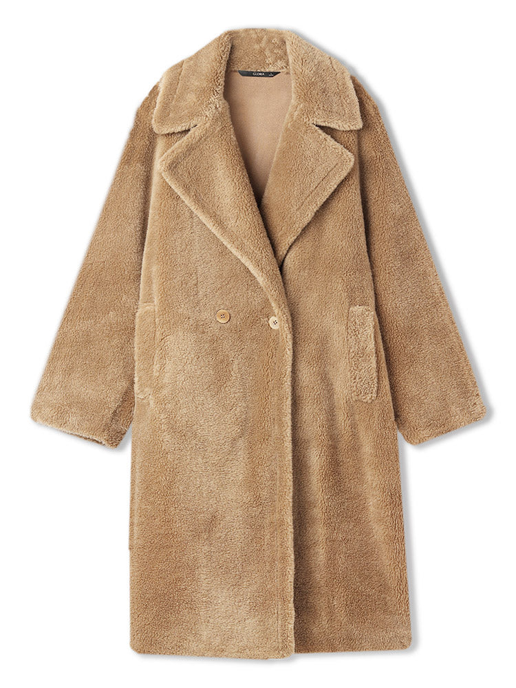 Lamb Wool Oversized Teddy Coat GOELIA