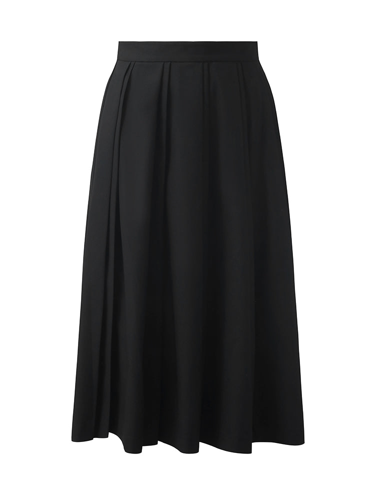 Pleated A-Line Women Skirt GOELIA