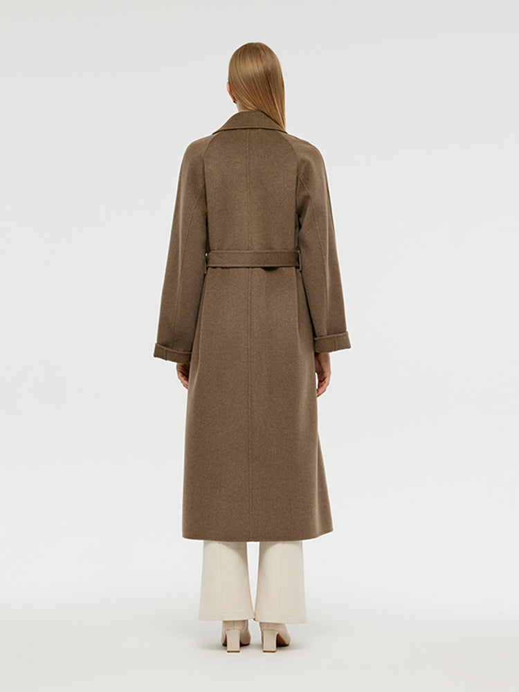 Cashmere And Wool Women Wrap Coat GOELIA