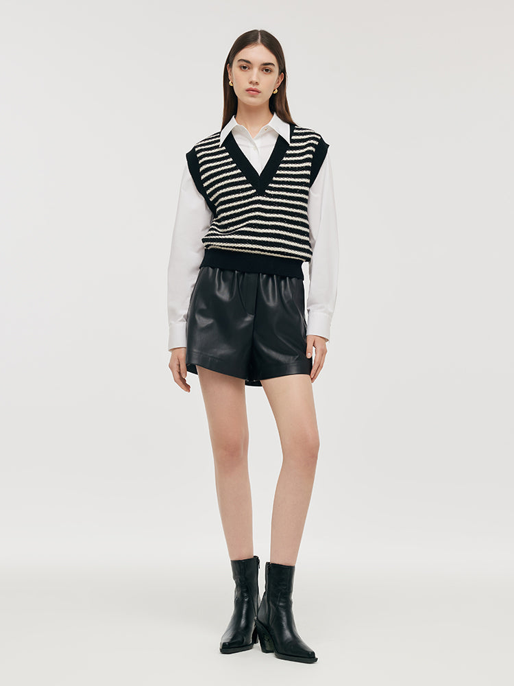 Black And White Stripe Women Sweater GOELIA