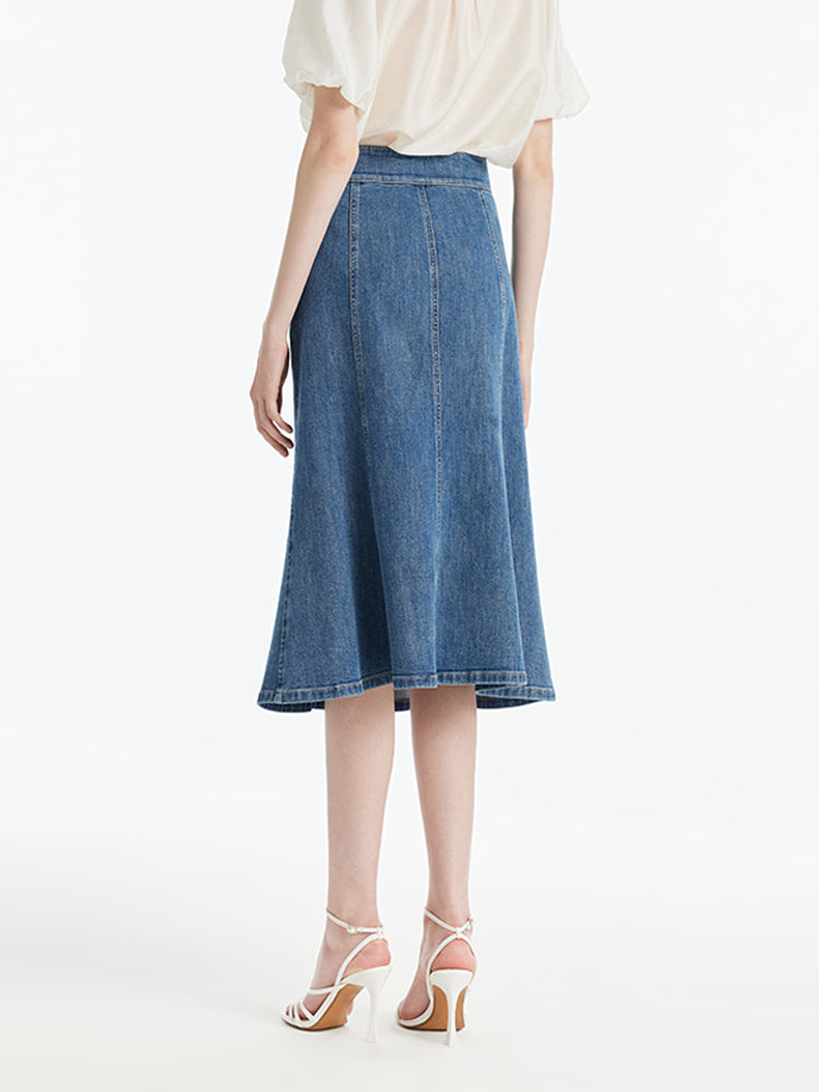 Denim High-Waisted Mermaid Women Skirt GOELIA