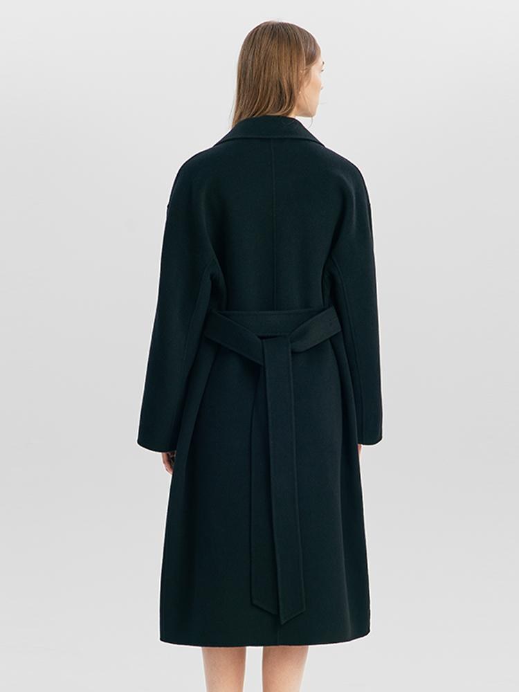 Mulberry Silk Double-faced Woolen Women Coat GOELIA