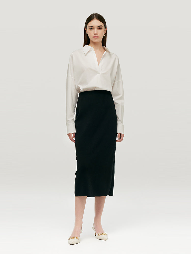 Tencel A-Line Knit Women Skirt GOELIA