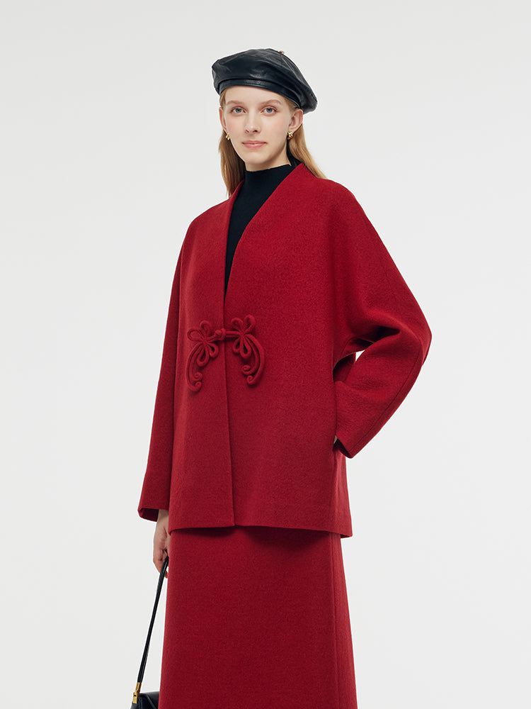 Wool New Chinese-Style Women Coat GOELIA