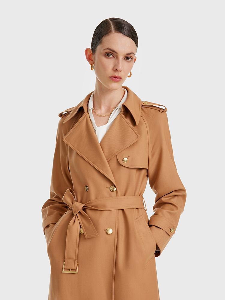 Worsted Wool Trench Coat – GOELIA