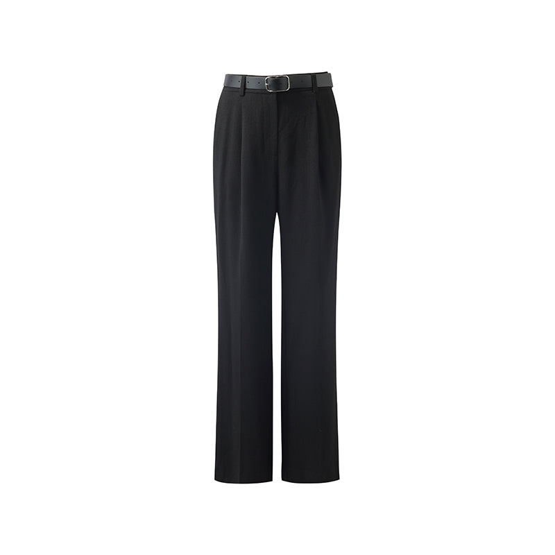 Acetate Straight Pleated Women Pants GOELIA