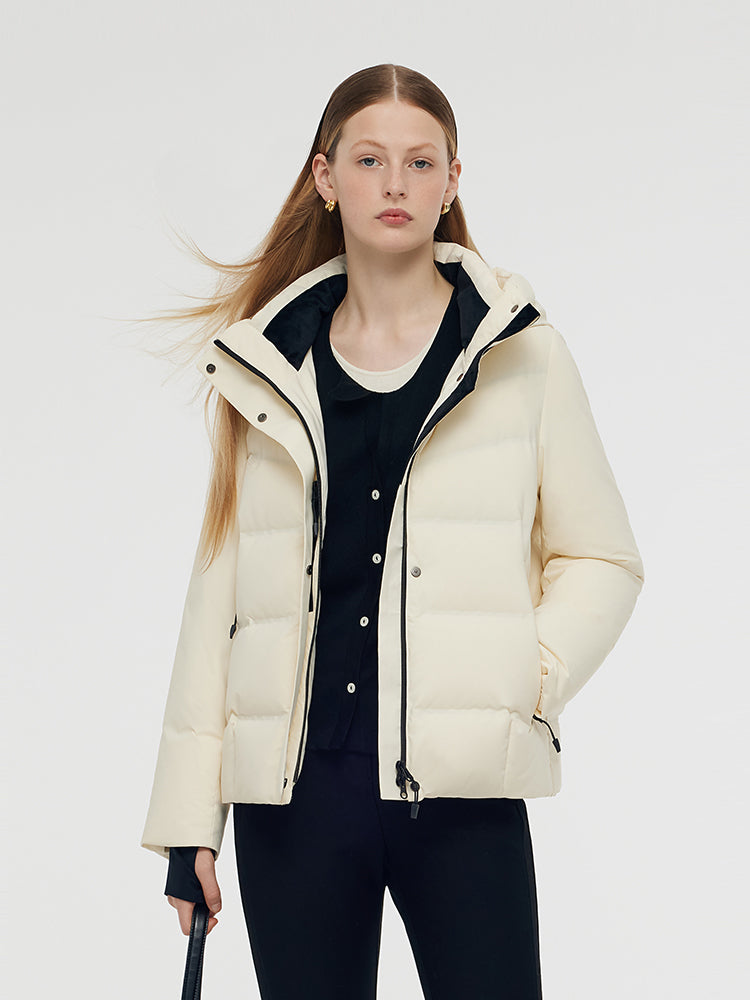 Drawstring Hooded Goose Down Jacket GOELIA