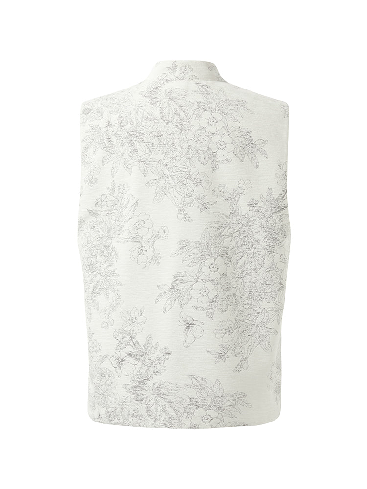 New Chinese-Style Jacquard Women Vest GOELIA