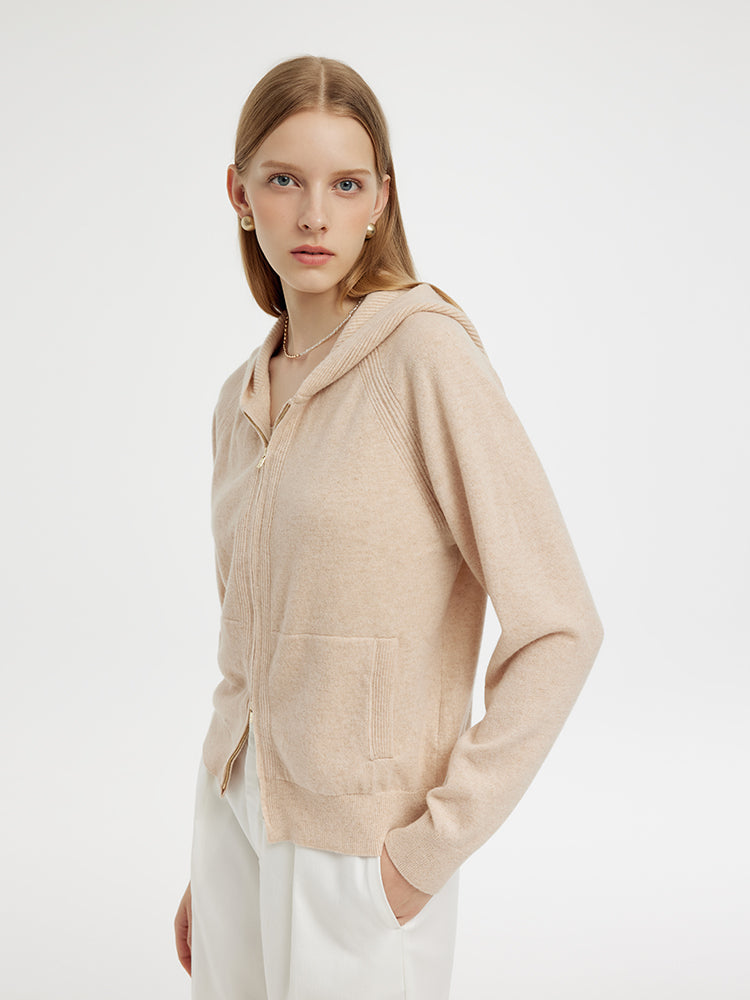 Wool Zip-Up Women Hoodie GOELIA