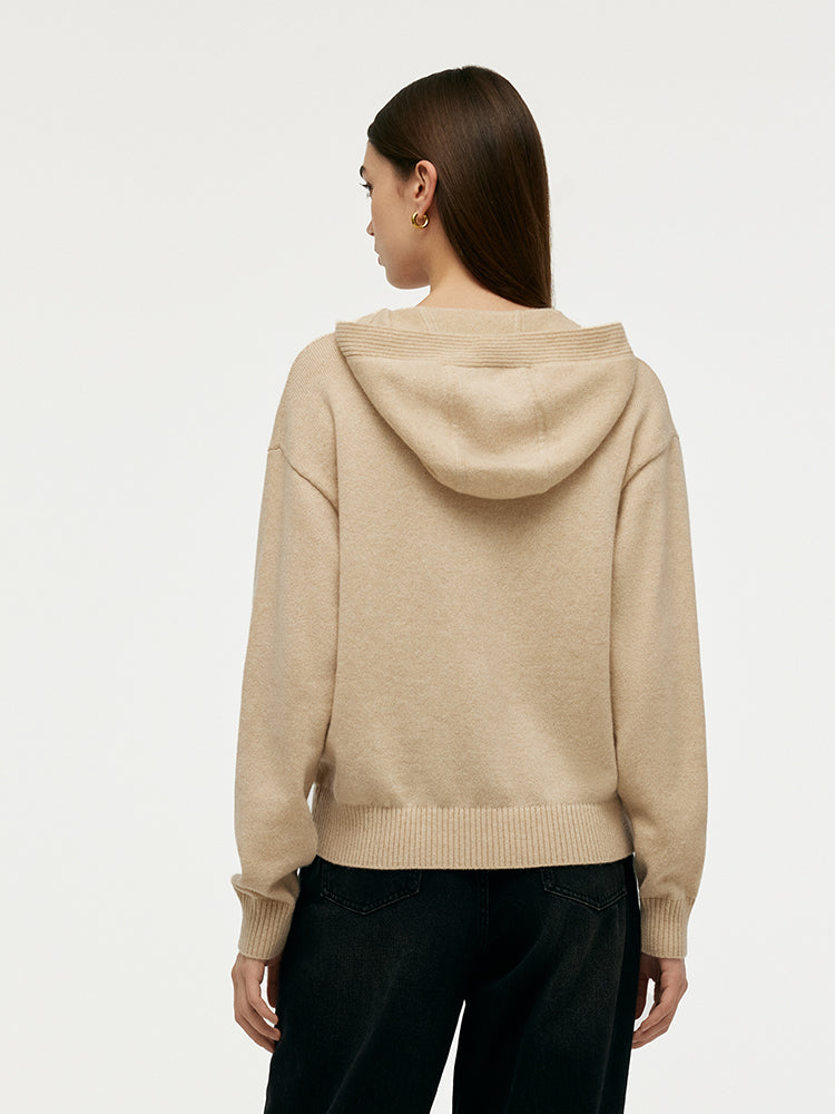 Cashmere Women Knit Hoodie GOELIA