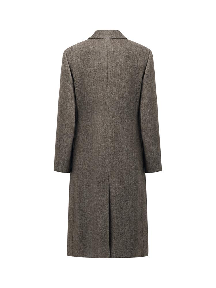 Washable Wool Notched Lapel Women Coat GOELIA