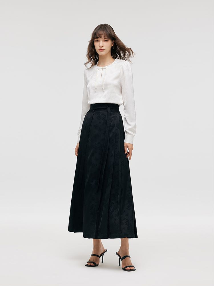 Jacquard Pleated Women Mamianqun With Bottomed Skirt GOELIA