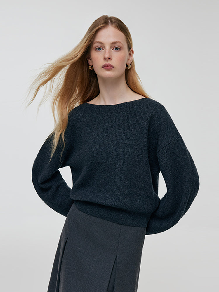 Cashmere Drop Shoulder Women Sweater GOELIA