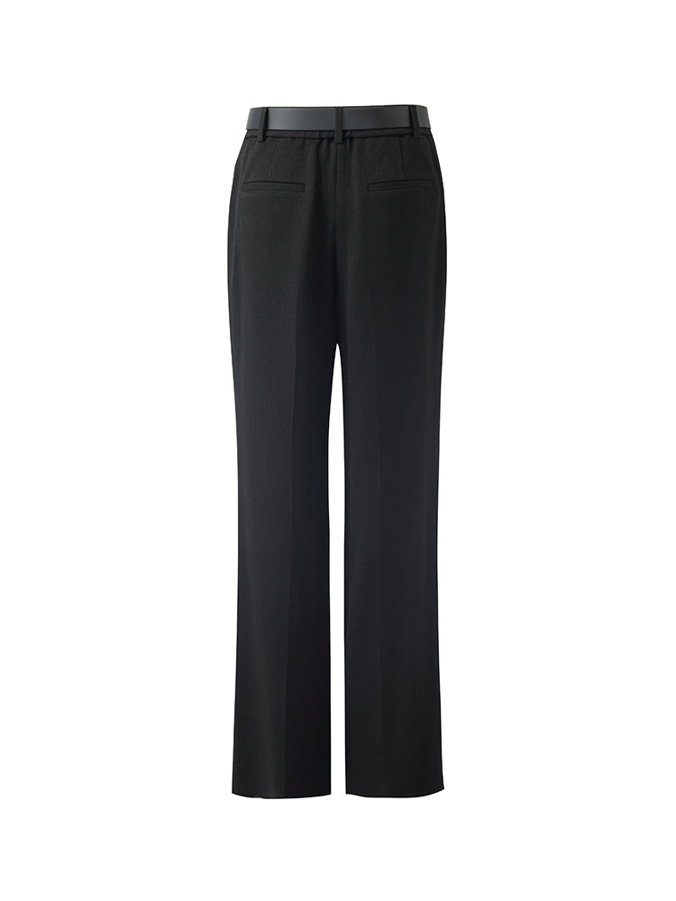 Acetate Straight Pleated Women Pants GOELIA