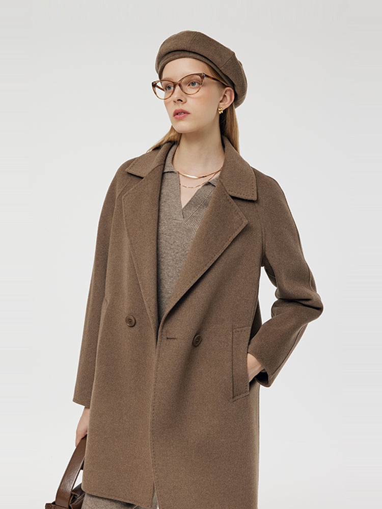 Cashmere And Wool Women Mid-Length Coat GOELIA