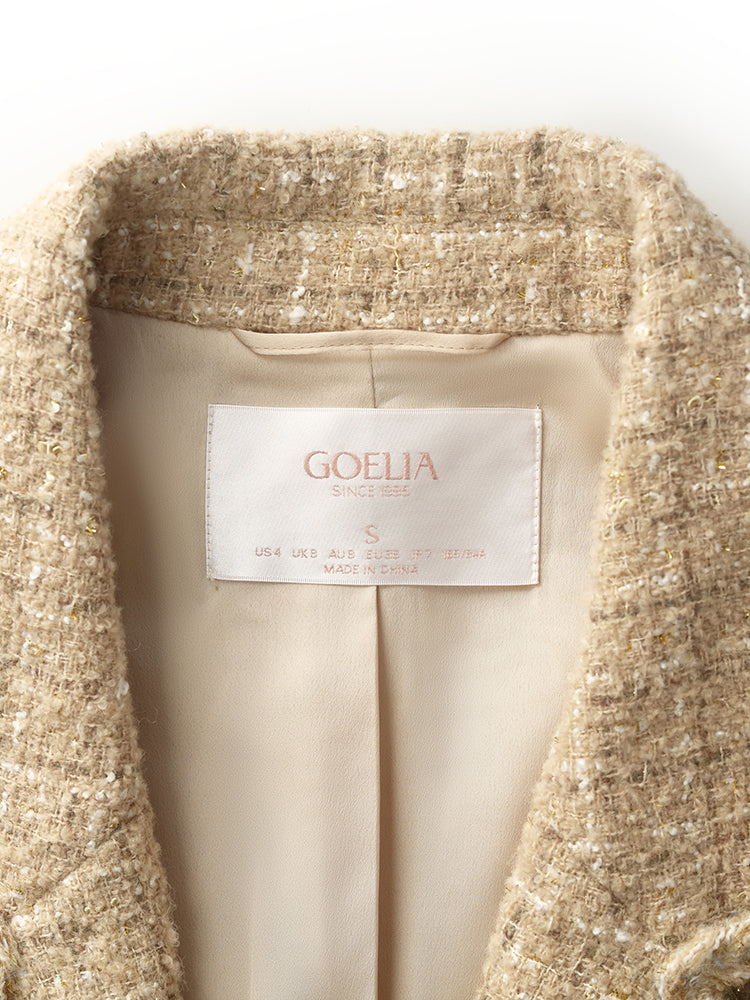 Wool Blend Tweed Women Crop Jacket GOELIA