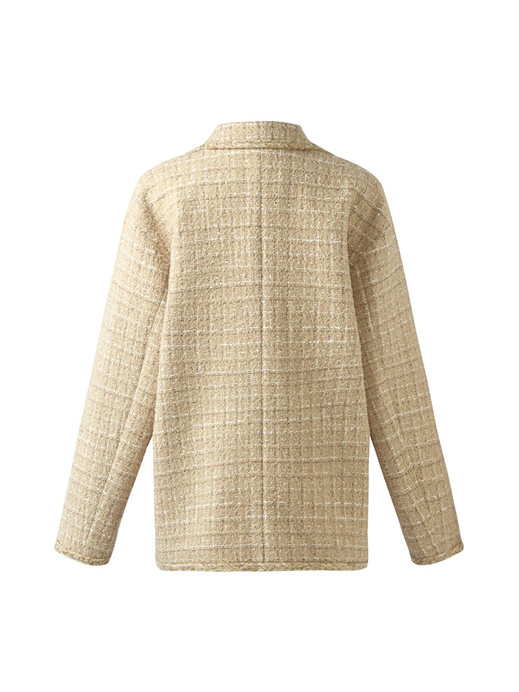 Wool Blend Tweed Women Crop Jacket GOELIA