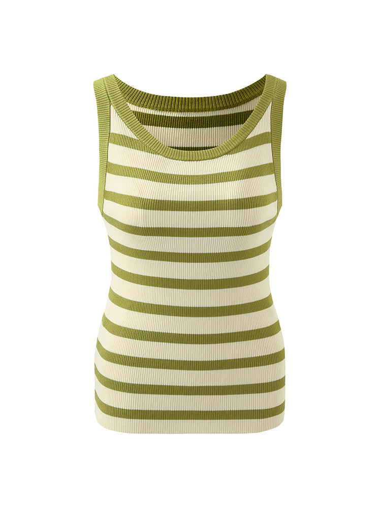 Striped Knitted Women Tank Top GOELIA