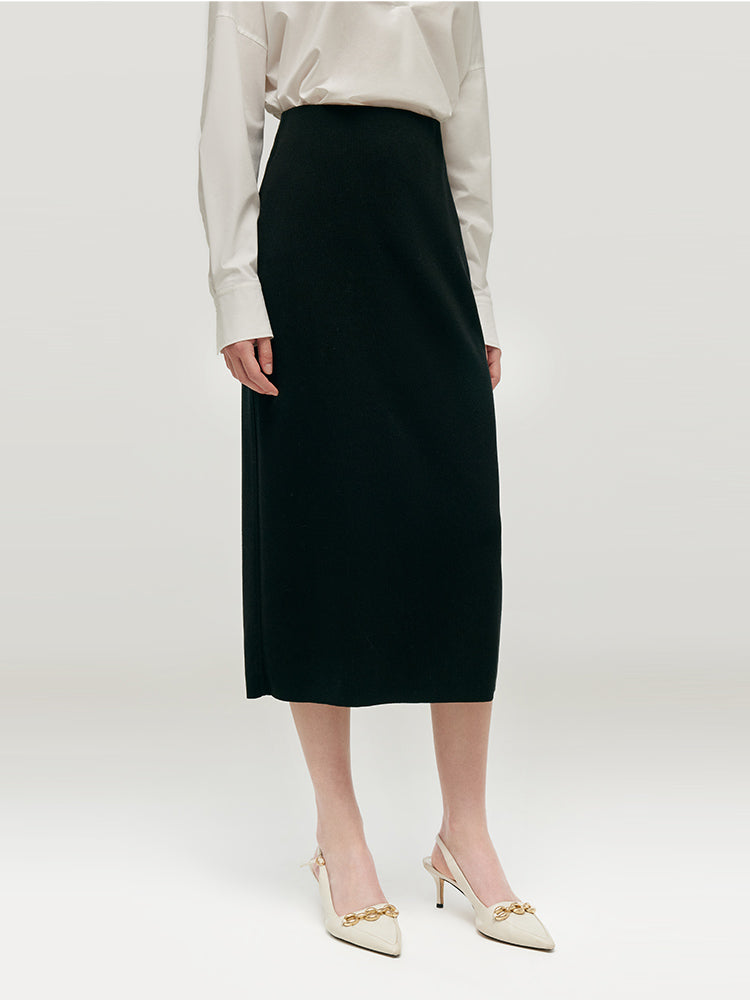 Tencel A-Line Knit Women Skirt GOELIA