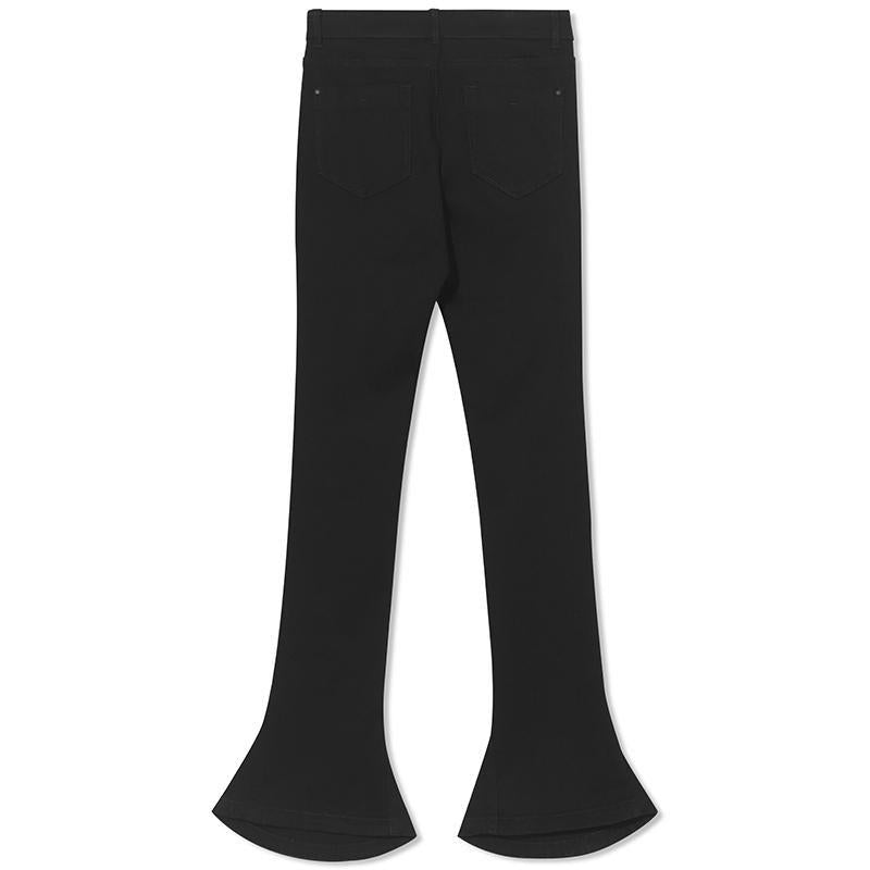 Black Flared Sheath Jeans GOELIA