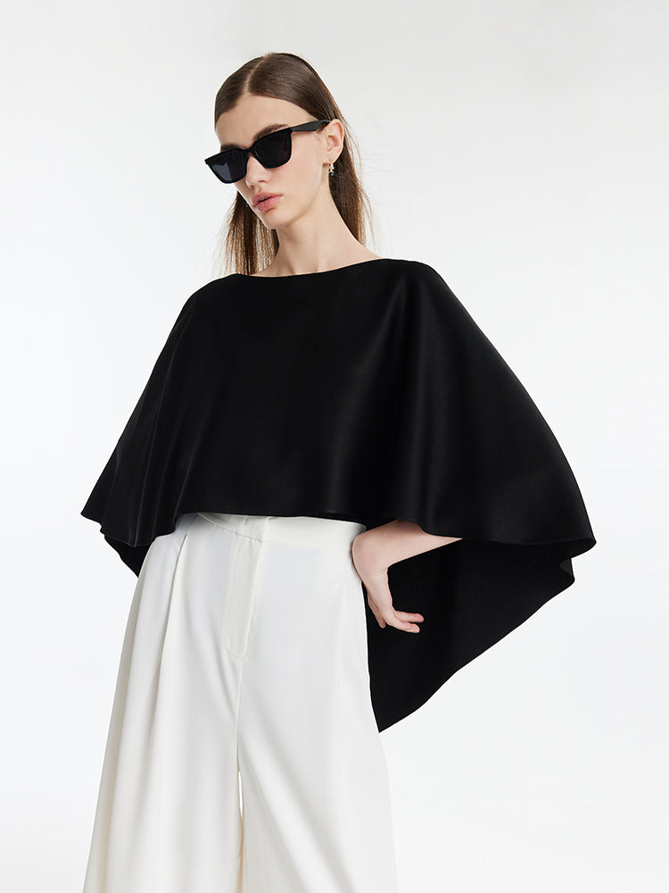 Triacetate Reversible Cape-Style Women Top – GOELIA