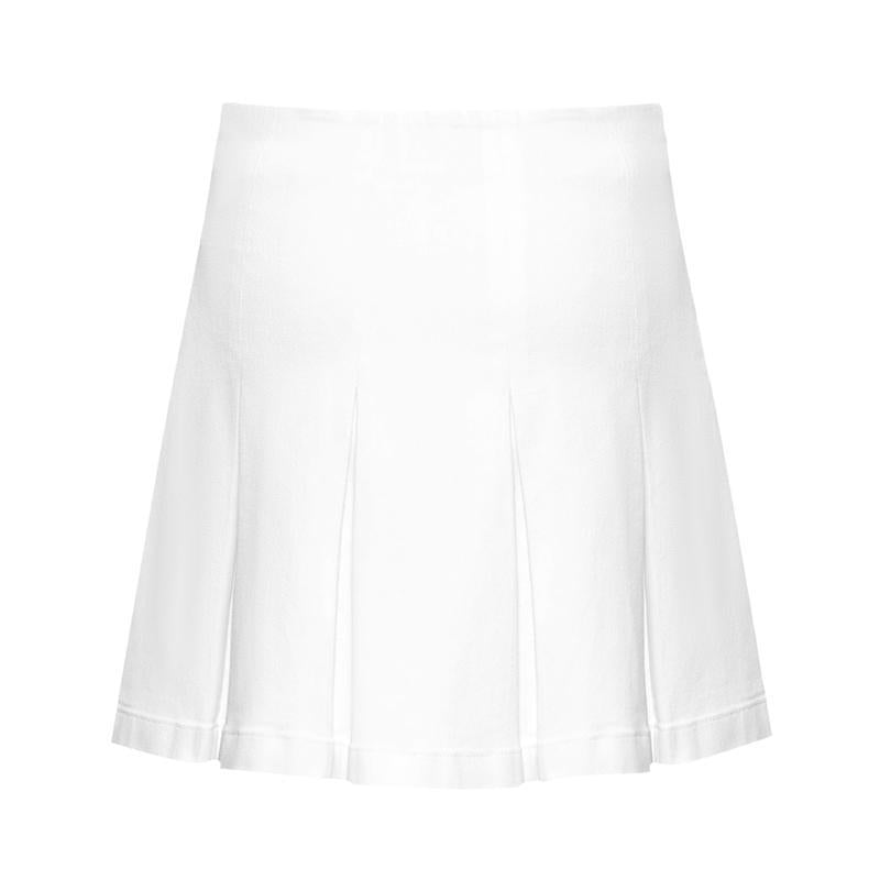 White Denim Mini Skirt GOELIA