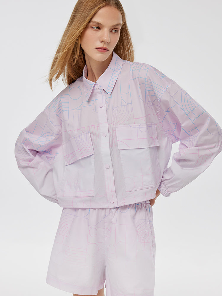 GOELIA X CHRISTINE PHUNG Crop Jacket And Shorts Two-Piece Set GOELIA