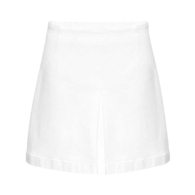 White Denim Mini Skirt GOELIA