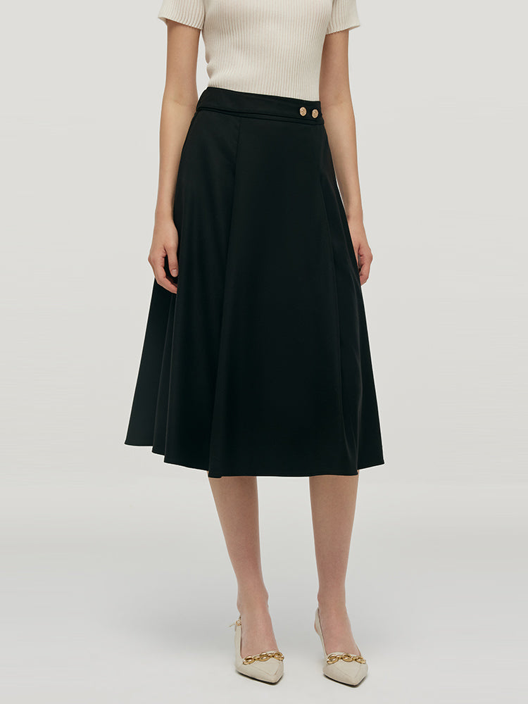 Worsted Woolen Mid-Calf Women Skirt GOELIA